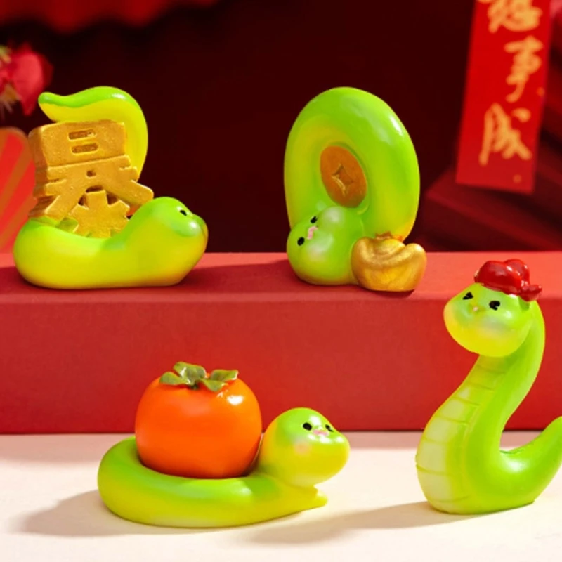 Snake Figurine Statue Resins Snake Decoration Chinese New Years Festival Decoration