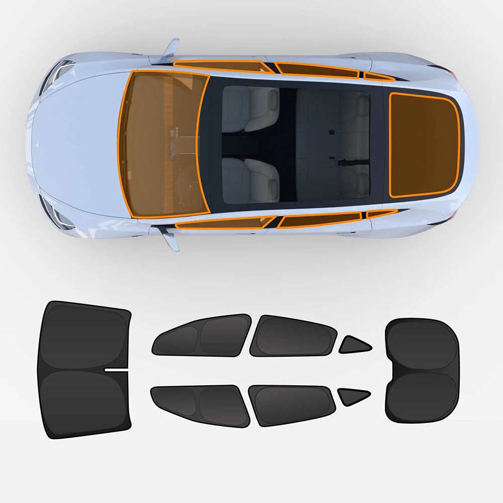 Car Side Window Sunshade  Sun Visor Front Rear Windshield Privacy Window Shield Screen for Tesla Model 3 Model Y accessories