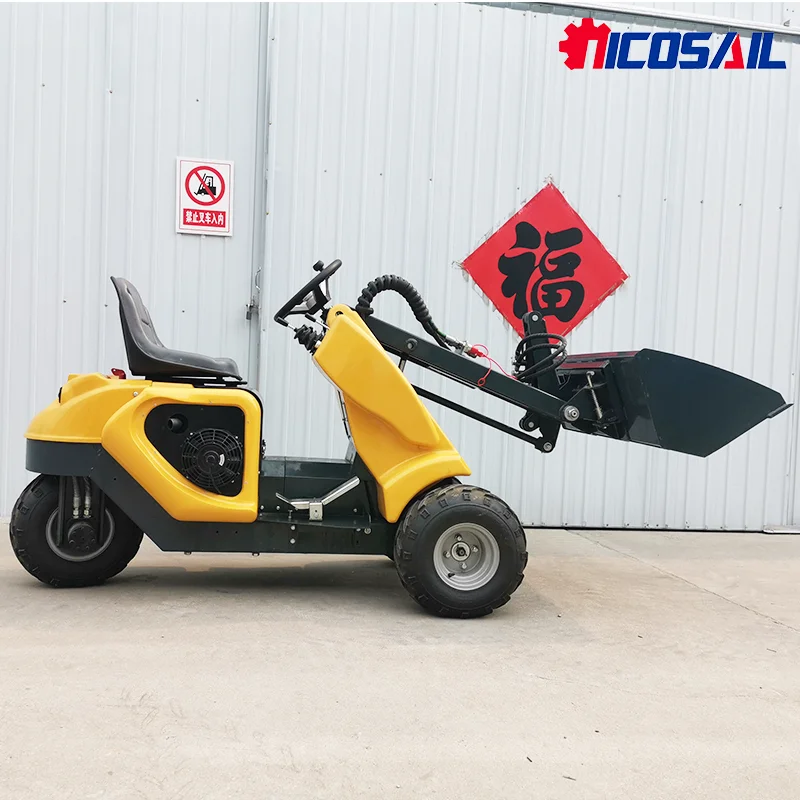 

Compact Mini 3-Wheel Farm Wheel Loader 400kg/500kg Capacity with Multi-Purpose Attachments Features Engine Motor Core Components