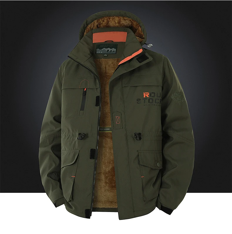 

Men's Fleece Liner Jacket Outdoor Sports Jacket Combat Fishing Hiking Camping Climbing Clothes New Plush Thicken Warm Jacket