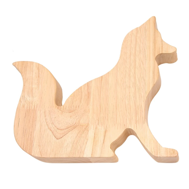 กระปุกออมสินสุนัขจิ้งจอกกระปุกออมสินการ์ตูนสุดสร้างสรรค์โปร่งใสสำหรับตกแต่งของขวัญงานฝีมือ23X20cm