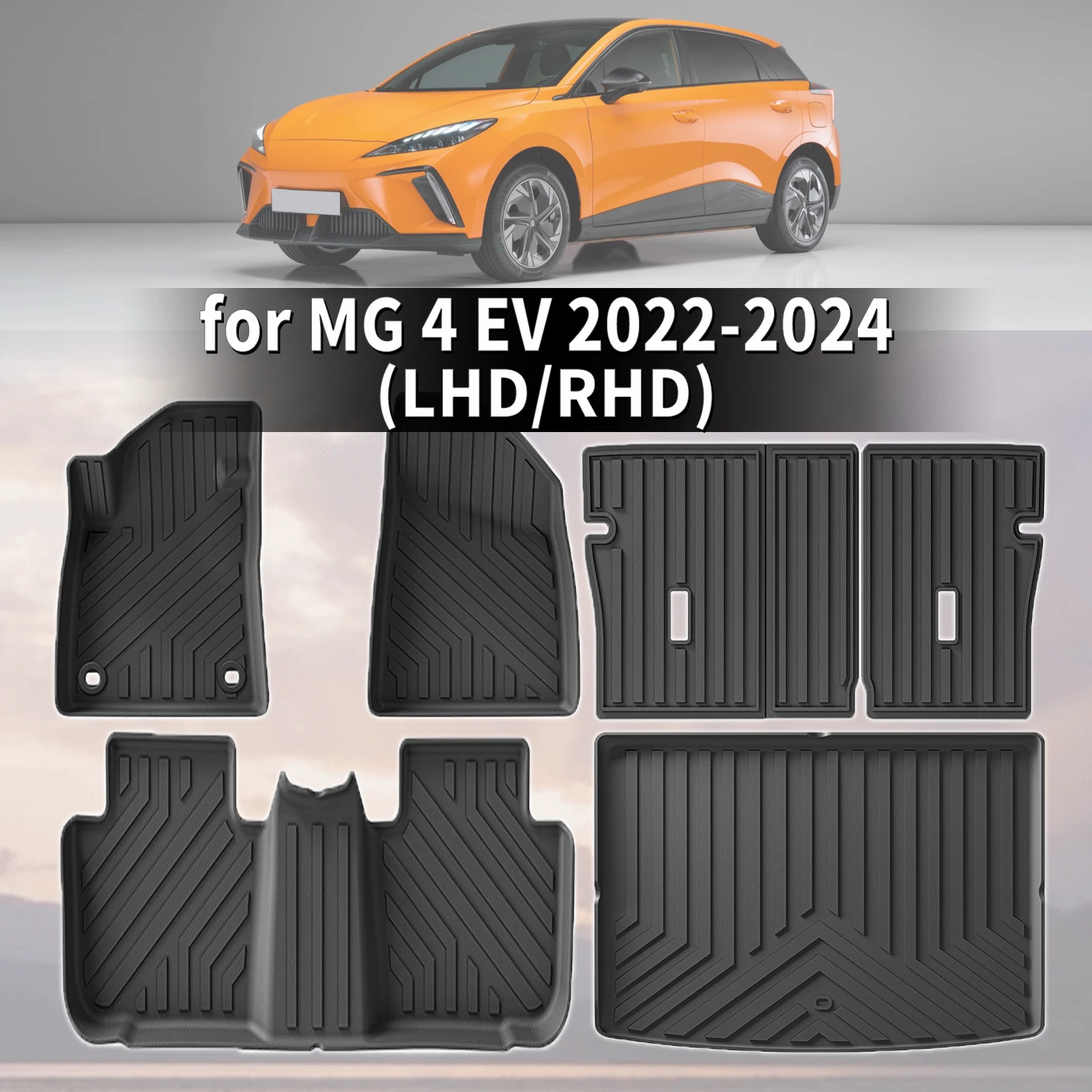 

for MG4 MG 4 Electric 2024 2023 2022 (Not Fit for Urban) 3D Maxpider Style TPE All-Weather Floor Mats Accessories