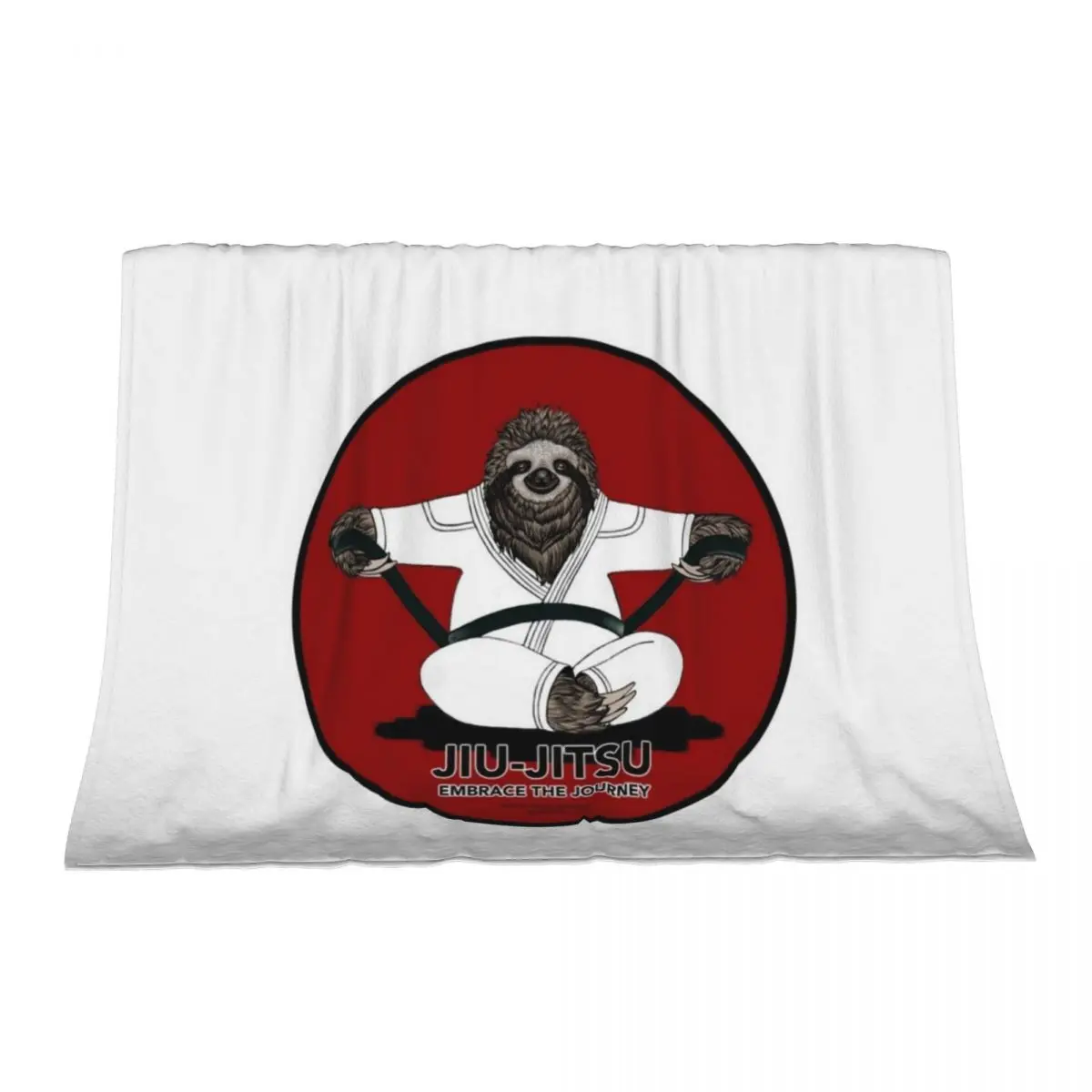 

Black Belt Jiu-Jitsu Sloth Embrace The Journey Throw Blanket Bed linens Flannel Fabric Quilt Blankets