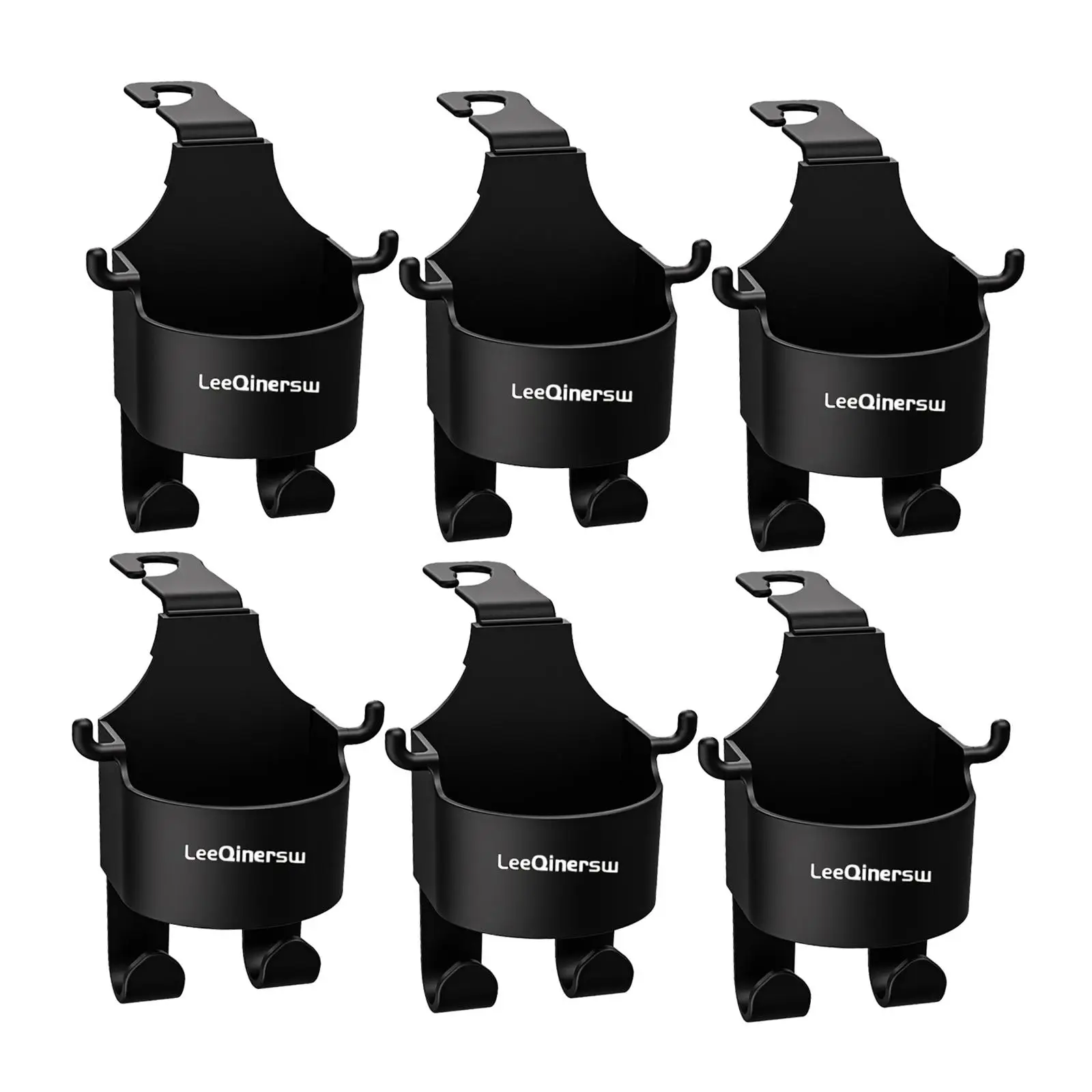 6 Pieces Seat Back Cup Holder Seat Hooks Vehicle Backseat Drink Cup Holder Seat