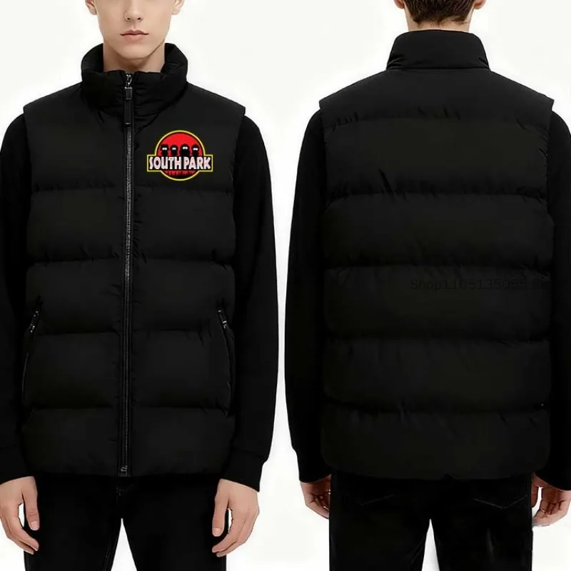 

South Park унисекс, повседневная модная удобная куртка без рукавов, жилет для осени и зимы с воротником-стойкой, спортивный и походный жилет