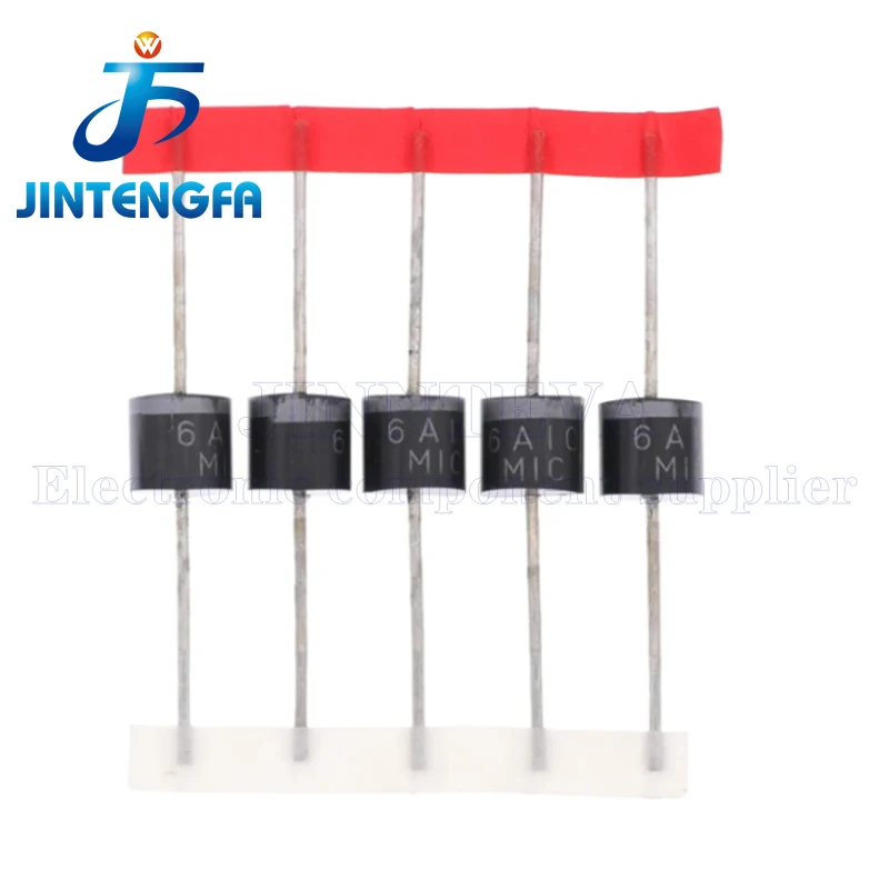 10PCS 6A10 10A10 20A10 6A 10A 20A 1000V R-6 DIP Electrical Axial Rectifier Diode High Current Diode