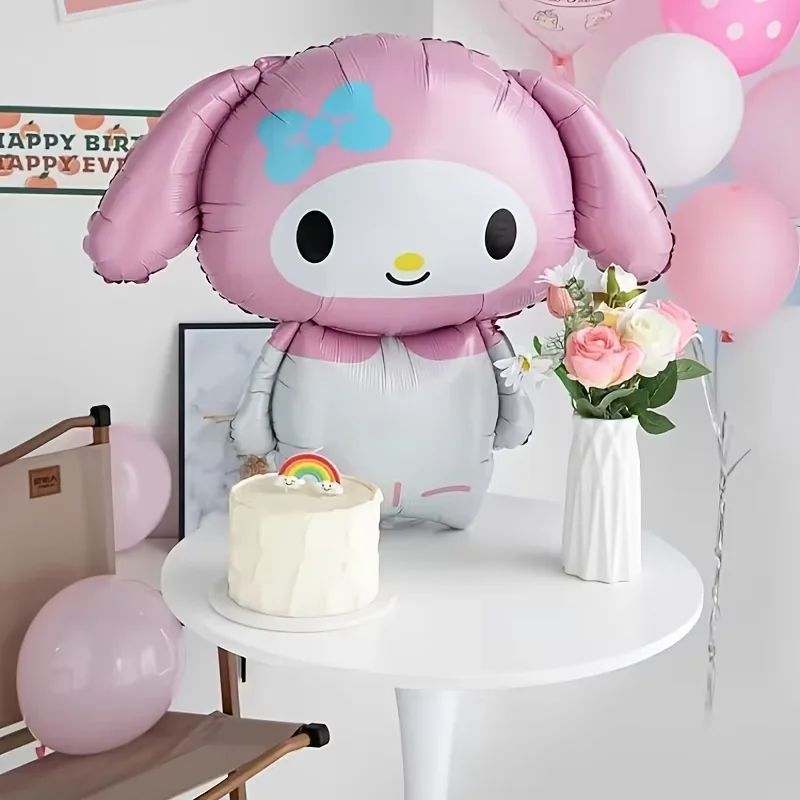 Sanrio Cartoon Cute Balloons Hello Kitty Mymelody Kuromi Anime Figures Dolls Balloons Kids Birthday Party Decoration Balloons