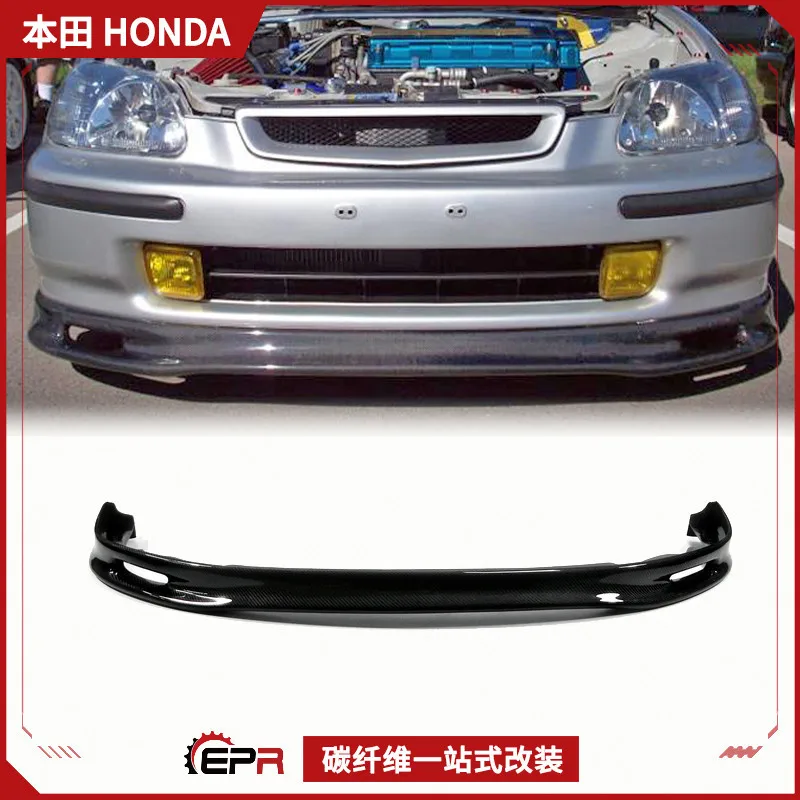 SAAR Compatible with Honda Civic EK9 Modified Parts Carbon Fiber Front Lip Small Spoiler SPOON Style Front Splitter Chin
