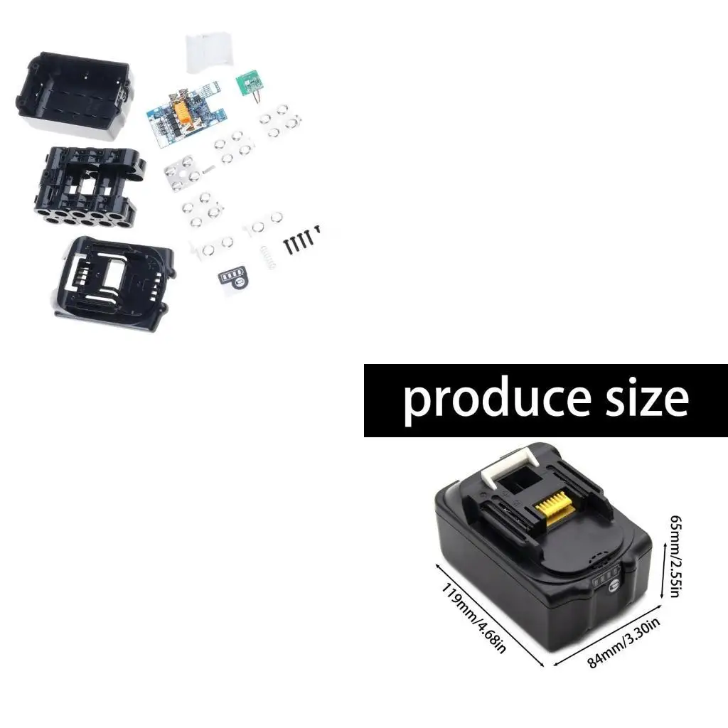 

652F Plastic Battery Case 10 Cells Capacity Protective PCB Circuit Board Accessories
