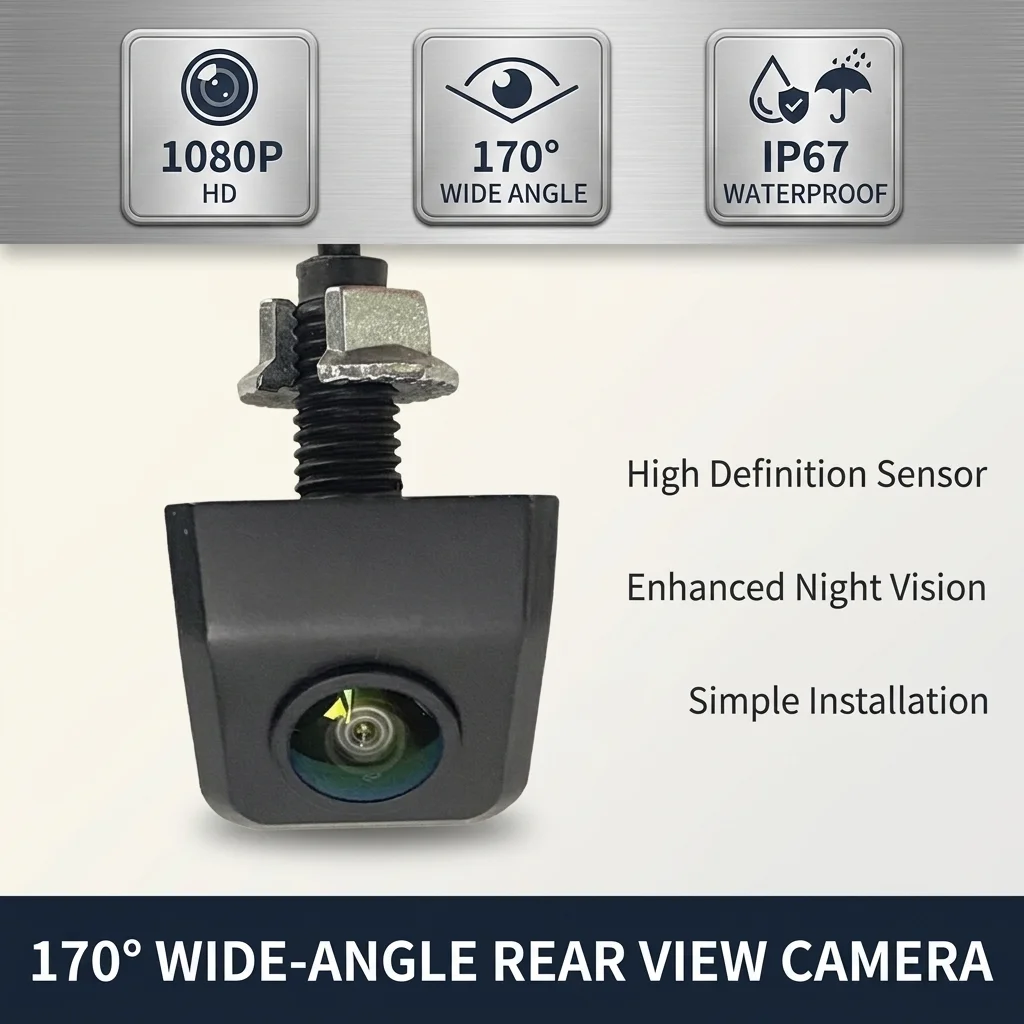BOSSCAR 170 Degree Fish Eye Lens Starlight Night Vision Vehicle Rear / Front View Camera low-light level 15m visible Car Camera