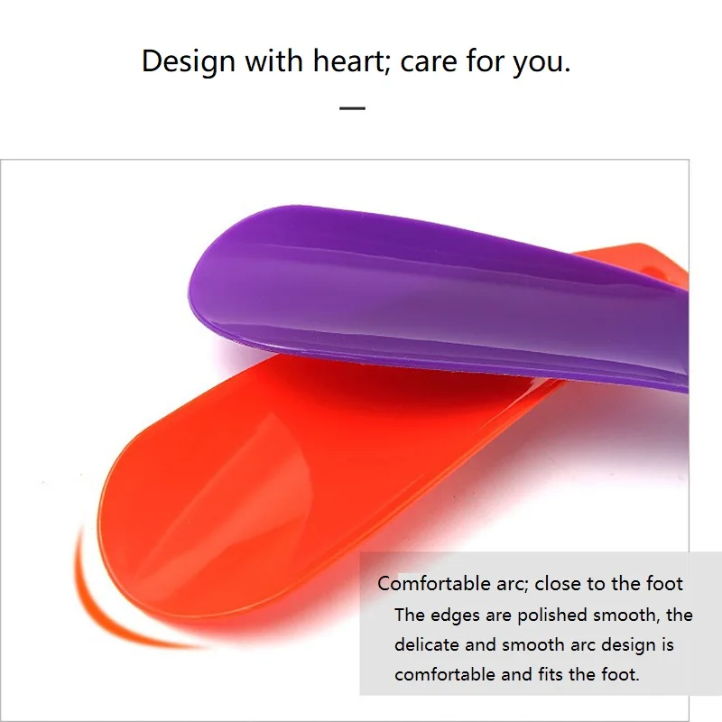 Мини-рожок для обуви, рожок для обуви, портативный пластиковый инструмент для ношения обуви, без шнуровки, помогает разместить обувь XIEB02