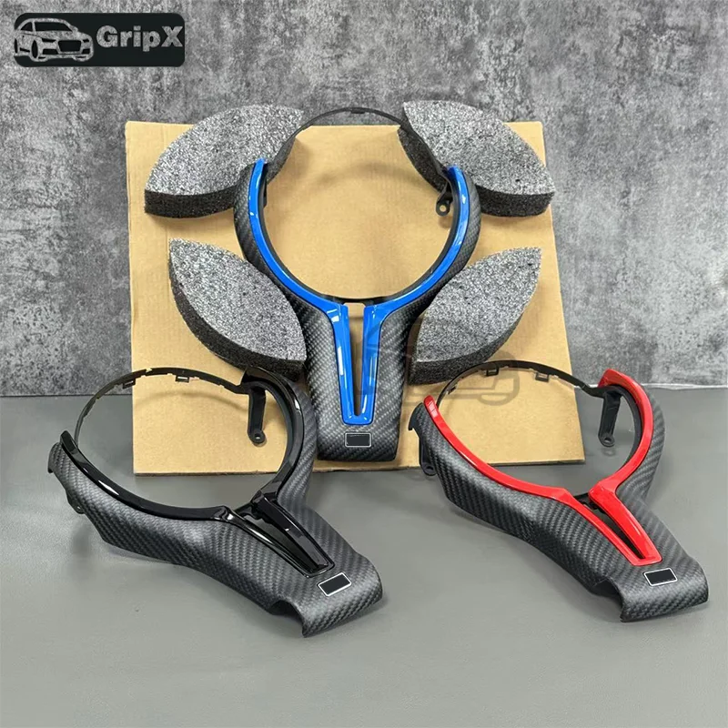 

Suitable for BMW F01 F06 F10 F11 F20 F22 F30 F31 F32 F36 M2 F87 M3 F80 carbon fiber steering wheel cover decoration M sports per