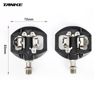 Tanque-santain bike pedals with 3 sealed bearings, dual clipless spd, flat and lock, aluminum cycling pedal, nylon cycling accessories 7 Main Sales Double Pedal - №7