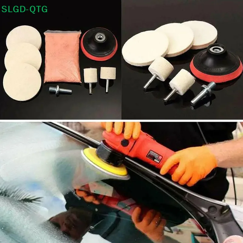 NEW 8Pcs/Set 4 OZ Cerium Oxide Powder Watch Car Glass Screen Windows Polishing Kit Cleaning Removal Polishing Backing Pad