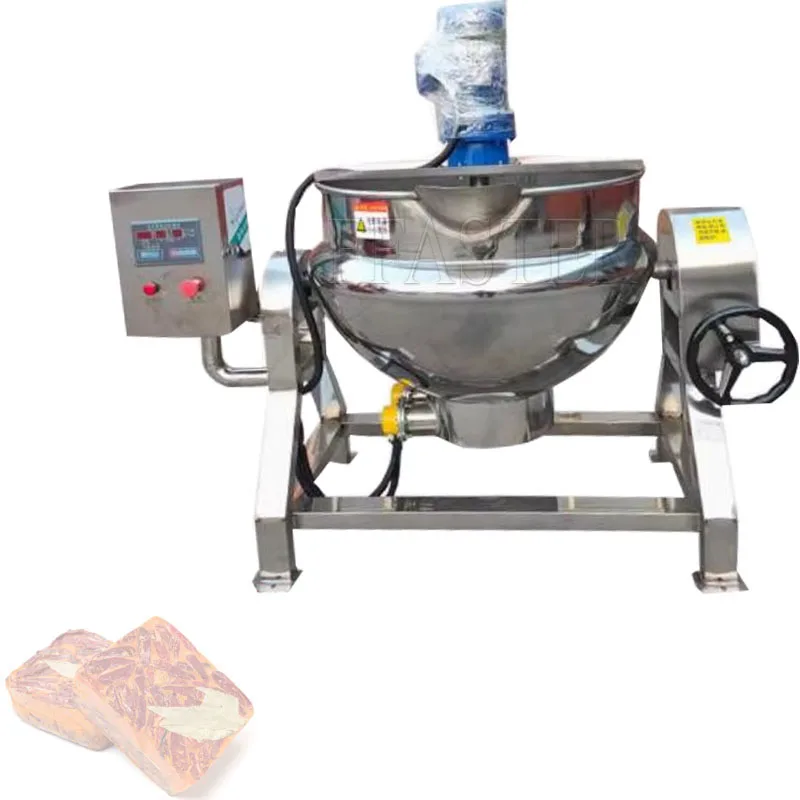 Heating Tomato Paste Cooking Mixer Machine  Hot Sauce Jam Making Jacketed Steam Kettle Jacketed Cooking Kettle