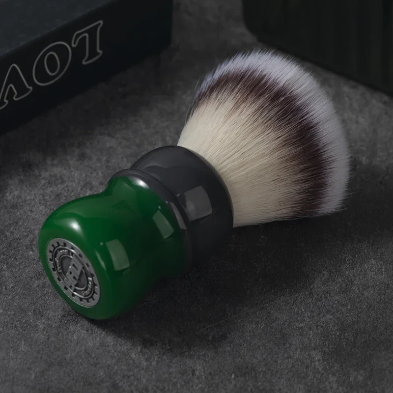 Yaqi Men's New Mocha (Matcha) Synthetic Hair Wet Shaving Brush And Sandalwood Flavored Shaving Soap For Portable Face Cleaning