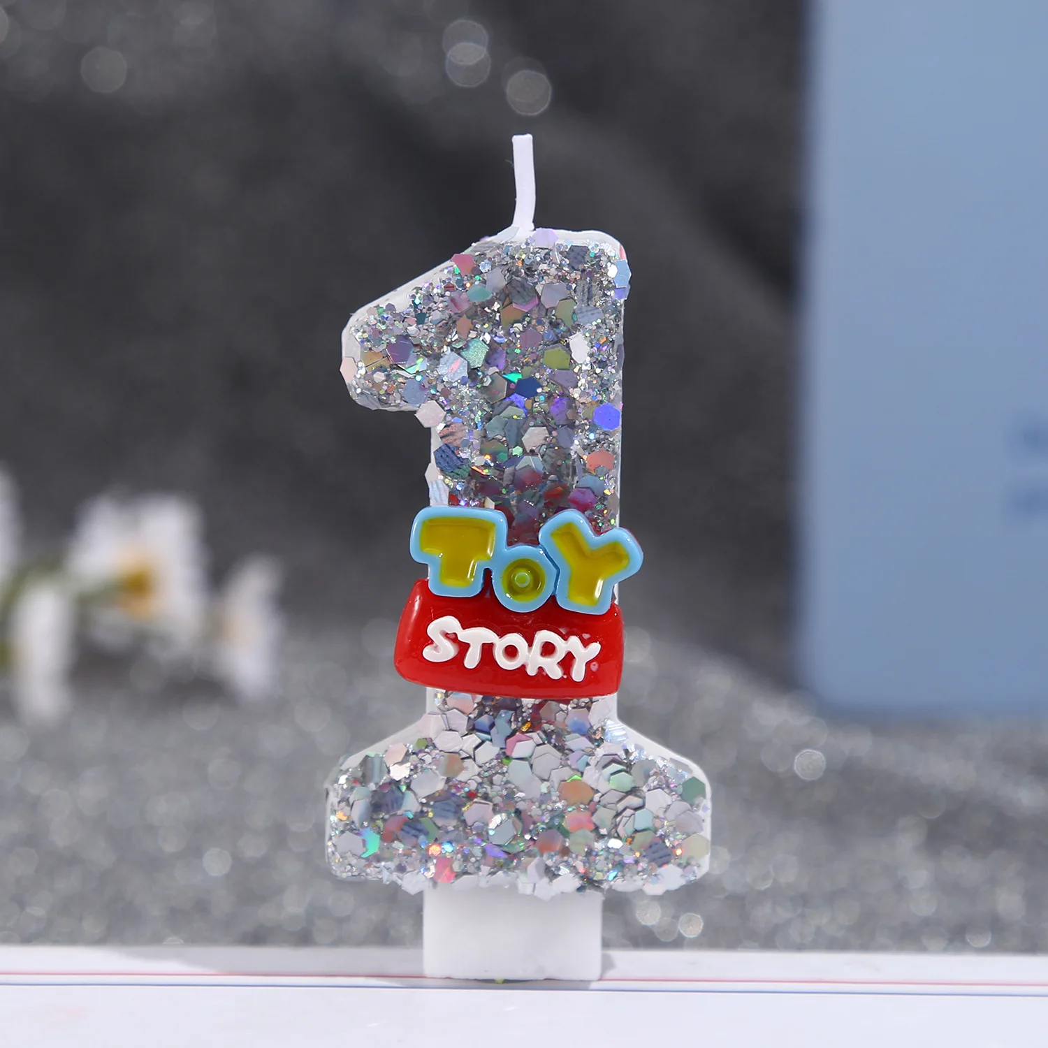 شموع عيد الميلاد الكرتونية، الشموع الرقمية الفضية، كعكة مهرجان الحفلات، المساعدات الديكور الحلوى #6