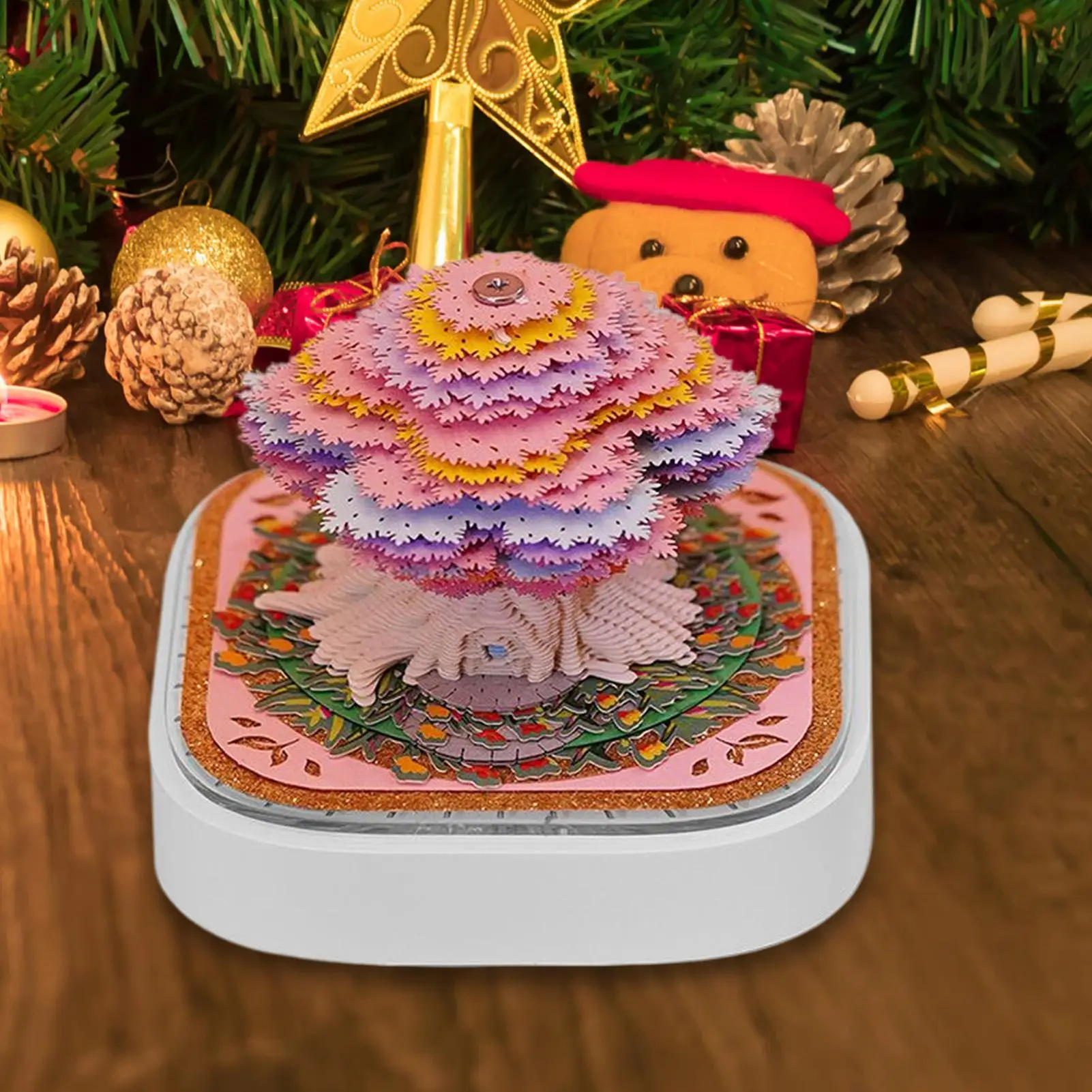 3D Calendar Treehouse Artistic Memo Pad Paper Art Tear-Off Sculpture For Child Student Adult Home Decor Advent Festival Holiday