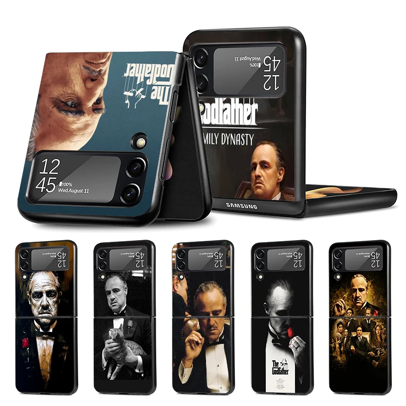 The Godfather TV Z Flip 4 Z Flip 4 Phnoe Case For Samsung Z Flip 3 5 5G Black Hard Shell Galaxy ZFlip3 ZFlip4 ZFlip5 Unique Cove