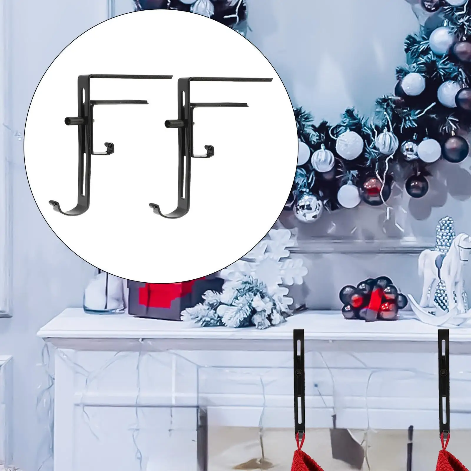 

2 Pieces Garland Hooks Garland Hanger For Ornaments Hanging Wreath Hooks Stocking Hangers Stocking Hook For Wall DecorationNice