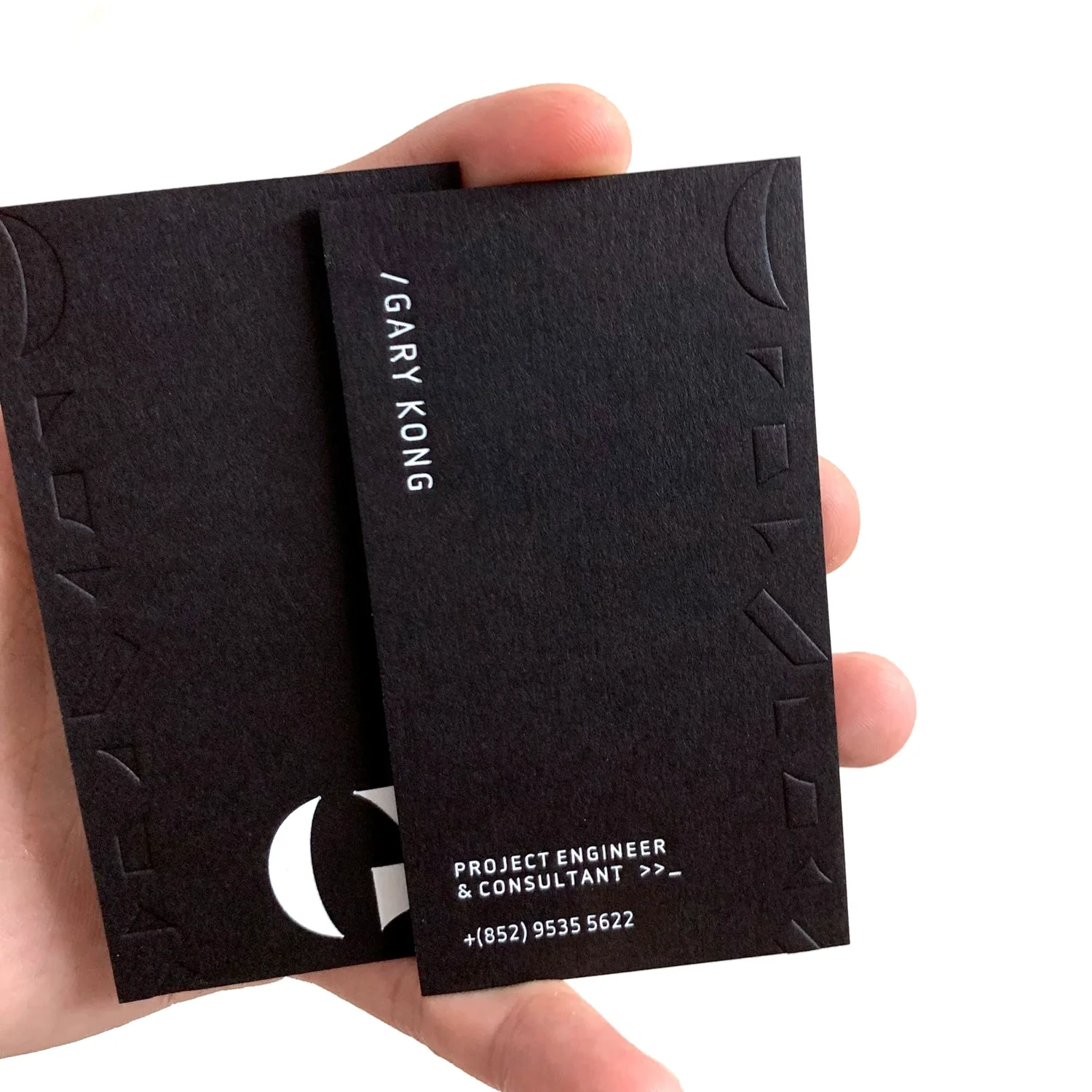 

Black Business Cards - 700gsm - 1 Foil color with Blind Impression