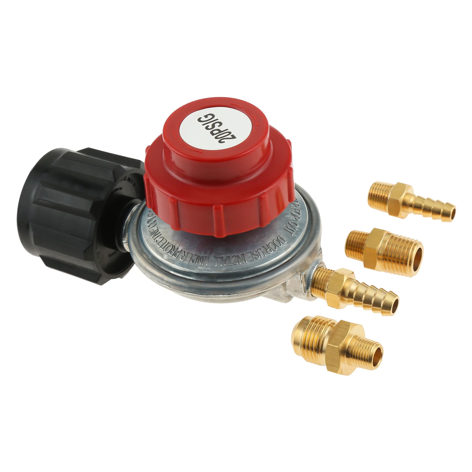 0-20 PSI Adjustable High Pressure Propane Regulator Valve Kit for QCC1 LP Tank Service Valve 5/16