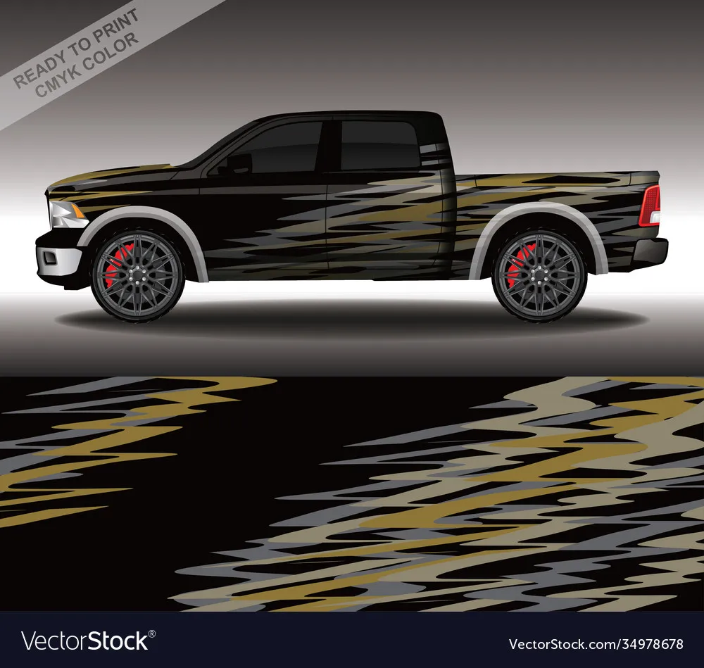 Pickup Stripe Car Graphic Decal Full Body Racing Vinyl Wrap Car Full Wrap Sticker Decorative Car Decal Length 400cm Width 100cm