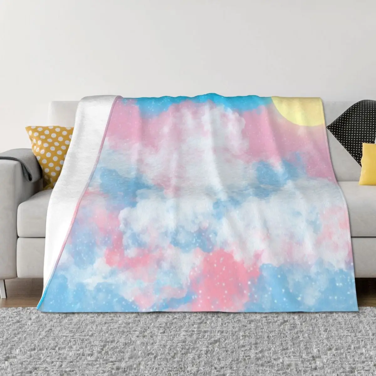

Cloudy Daze Throw Blanket Luxury St Plaid on the sofa Giant Sofa Blankets