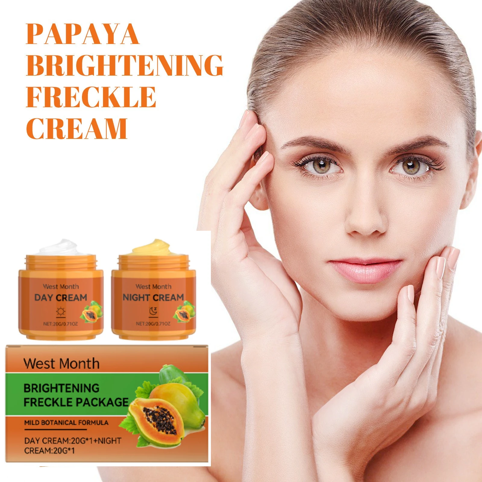 Papaya Facial Cream Dilute and Improve Facial Dullness, Moisturize Brighten Skin