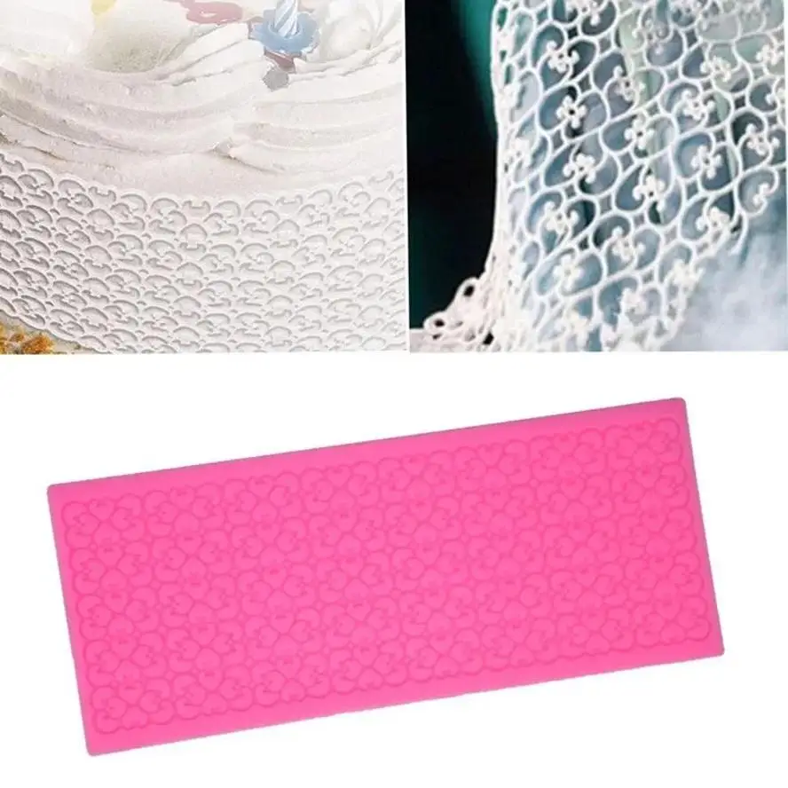 1 Pcs Lace Silicone Mold Cake Decoration Molds Sugar Craft Fondant Mat Cake Decorating Baking Tool Moulds Accessories Supplies