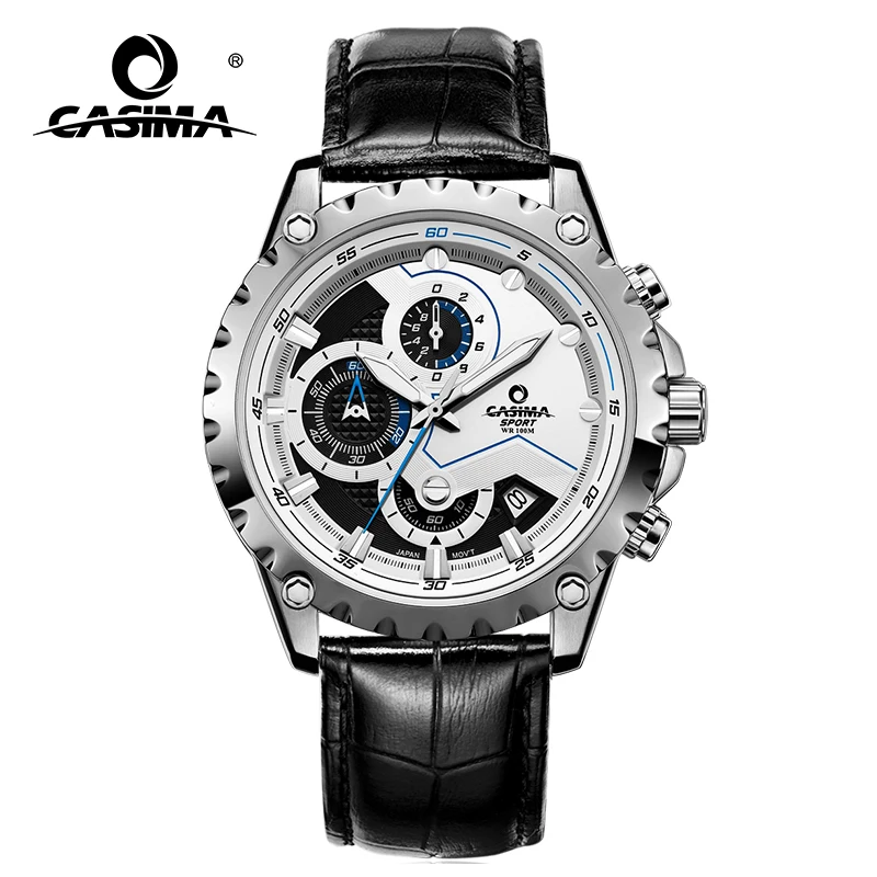 CASIMA Men's Wristwatch, Quartz Movement Simple Trend, Fashionable, Joker, Luminous, Waterproof, Model ST-8203-1015