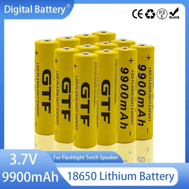Top 18650 Batteria agli ioni di litio 3.7V 9900mAh Batterie ricaricabili per torcia a LED Torcia Altoparlante Ricarica rapida Batteria di alta qualità
