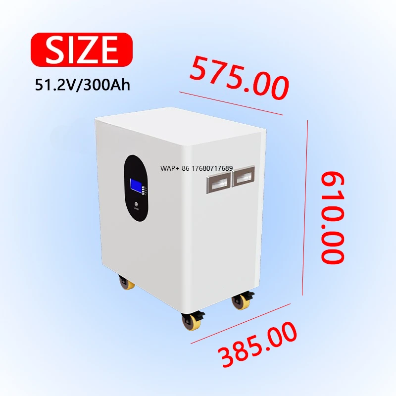 

48V/12V Stackable LiFePO4 Lithium Solar Pack CAN Communication Hybrid 15-30KWH 48V Home System IP20 Protection BMS