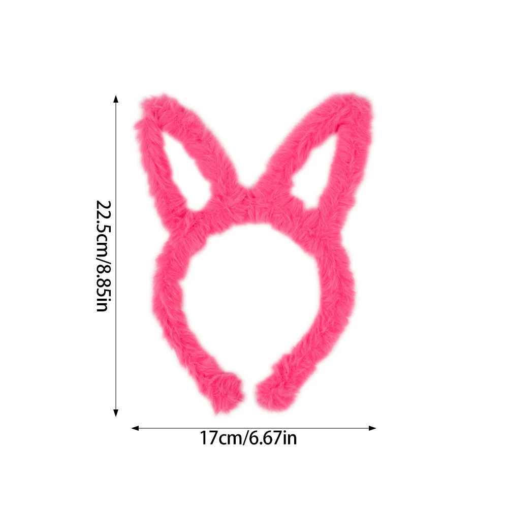 New plush Bunny Ear Headband Fancy Dress Costume Hen Party Rabbit ear hairband Kids Adult Easter Party Decorations Accessories