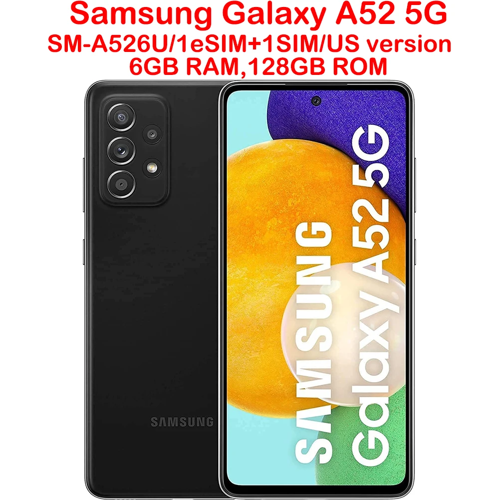 

Samsung Galaxy A52 5G 6.5-inch Android Smartphone Snapdragon 8-core 64M Samsung Phone NFC 4500mAh US Version Original Unlock 25W