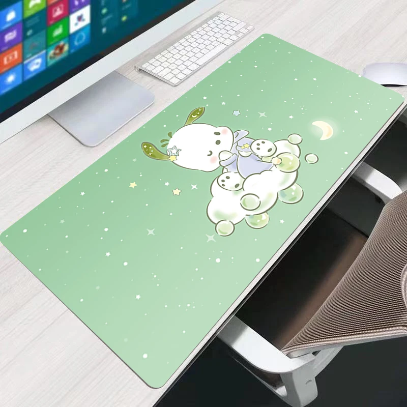

Mouse Pad Notbook Kawaii Edge White Pochacco Gamer Computer HD Print Desk mat Keyboard Anime Gaming Accessories Mousepad Carpet