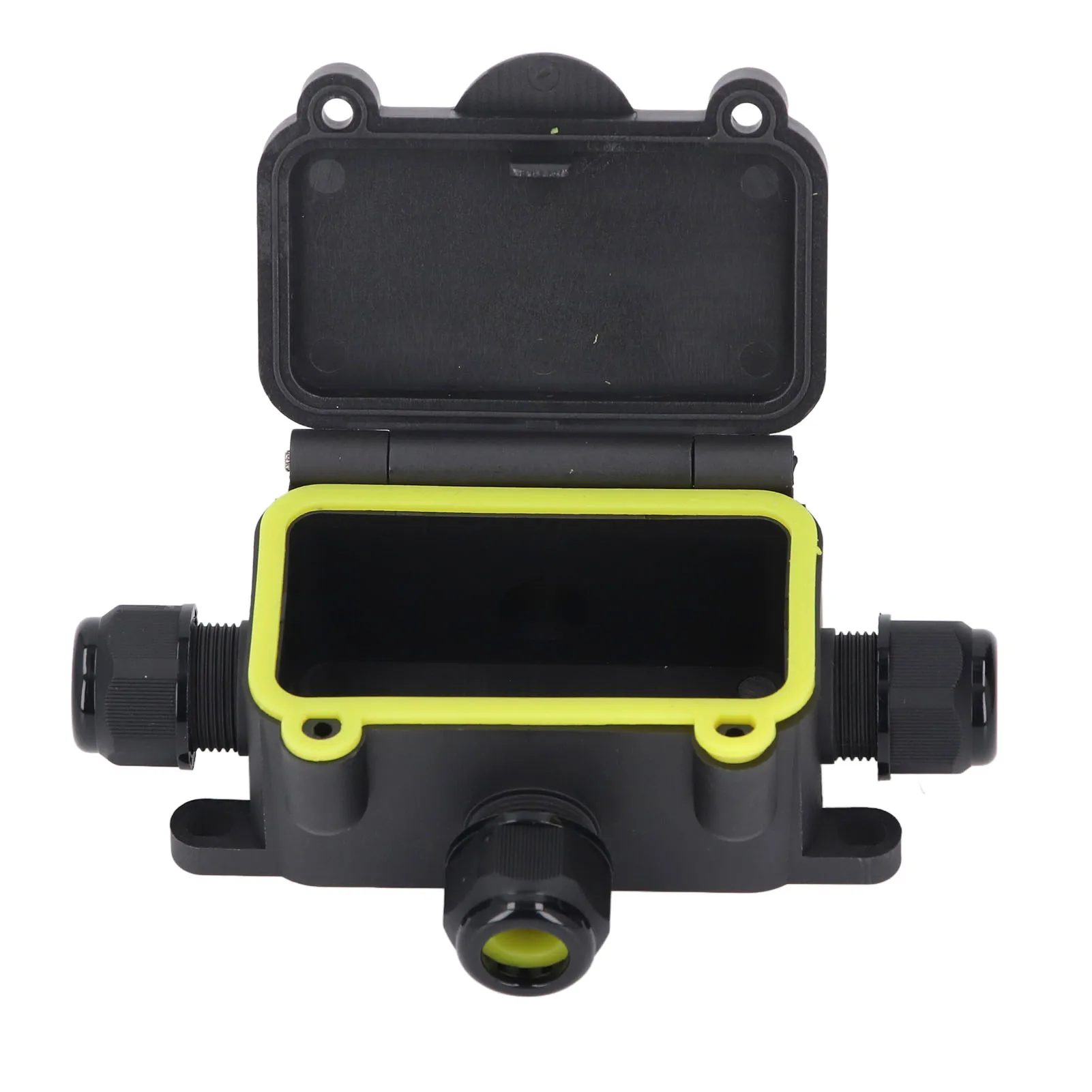 Electrical Junction Box IP68 Water Proof 4 Way Wiring Box 450V Plastic Power Cord Case for Outdoor LED Landscape Lighting