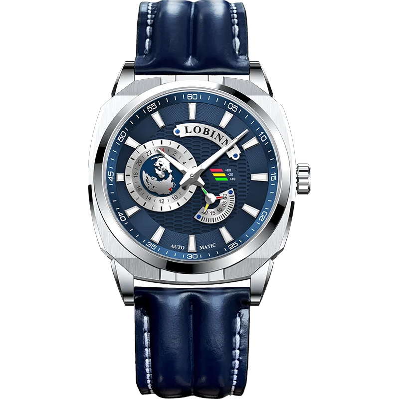

Lobinni Men Luxury Watch 43MM Vintage Watches Automatic Watches Mechanical Wristwatch Square 50M Waterproof Sapphire Luminous