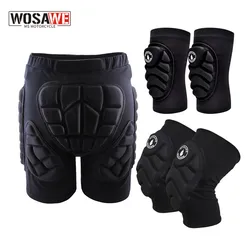 WOSAWE-pantalones cortos de motocicleta acolchados para deportes al aire libre, pantalones cortos de esquí, almohadilla de cadera, Protector de armadura, esquí, Snowboard, pantalones de Skate, pantalones cortos de Motor