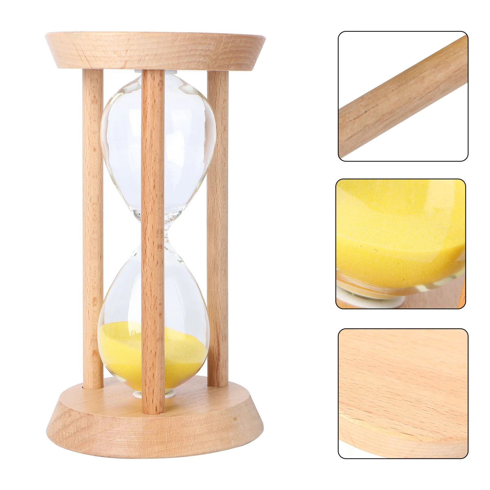 

1Pcs Wooden Hourglass Timer Decorative 5 Minutes Sand Clock Exquisite Gift for Any Occasion Wooden Timer Hourglass Adornment