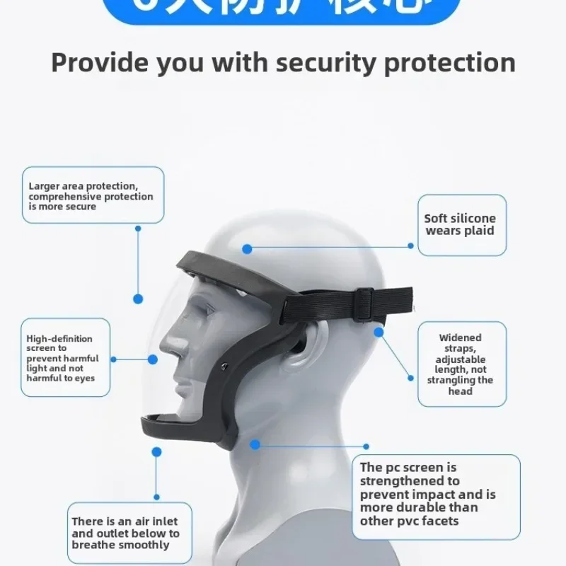 نظارات واقية لكامل الوجه عالية الوضوح مضادة للضباب والغبار ومضادة للدخان ومضادة للمبيدات قناع واقٍ لركوب الدراجات