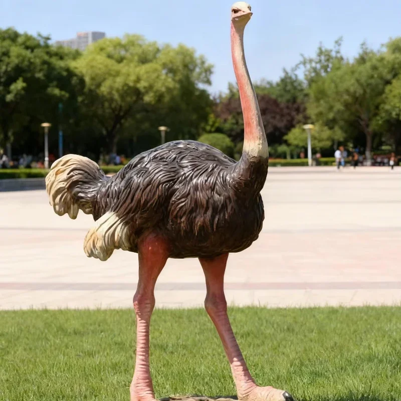 

Colored giant ostrich outdoor garden sculpture abstract animal statue