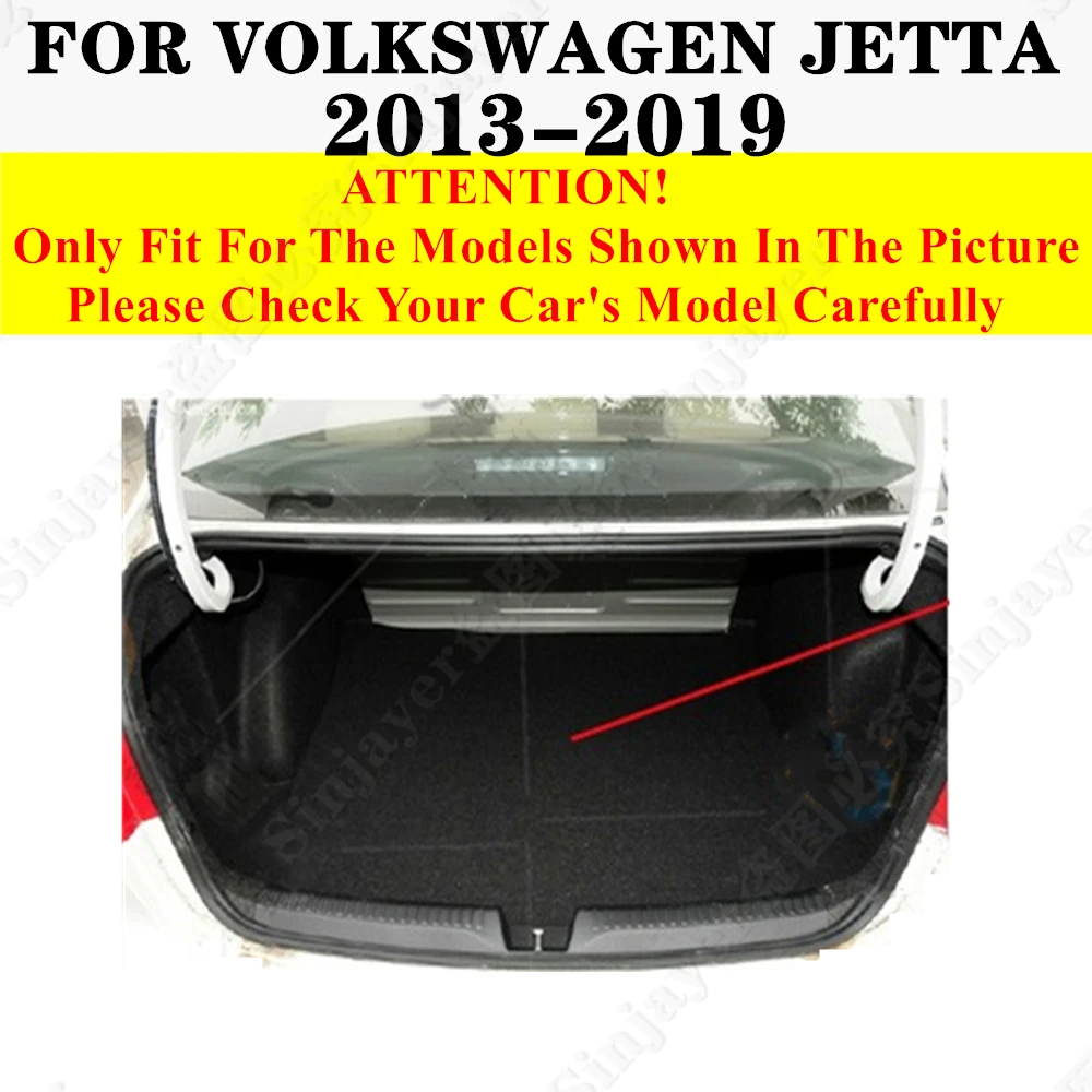 Car Trunk Mat For Volkswagen VW Jetta 2019 2018 2017 2016-2013 High Side Rear Cargo Liner Boot Tray luggage Pad Protect Carpet