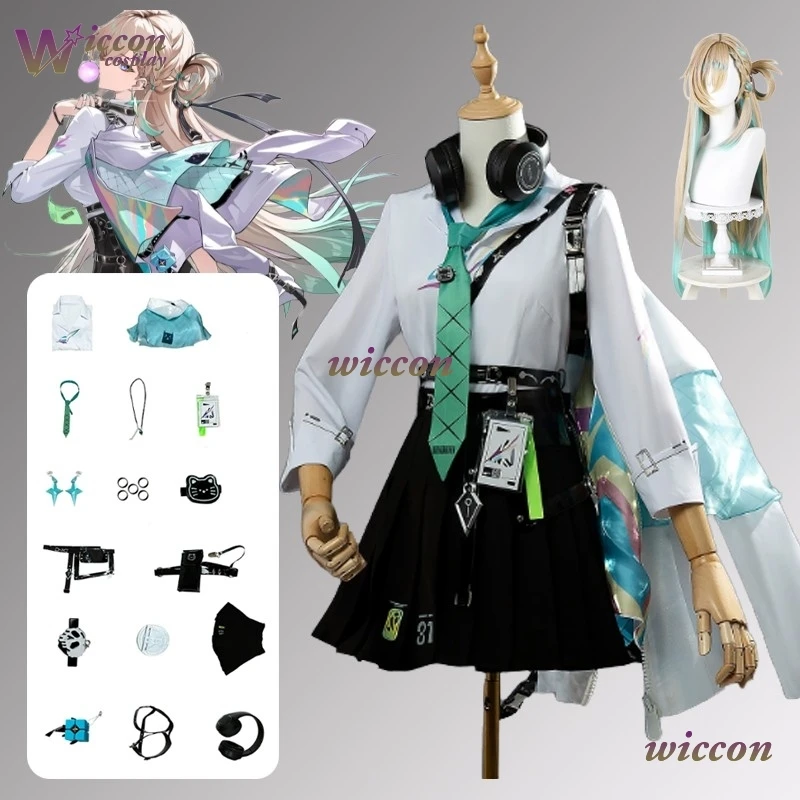

NiNO Wuwa Game Wuthering Waves LYNAE Cosplay Costume Dress Full Set LYNAE Wig Cosplay Women Halloween Party Roleplay Clothes