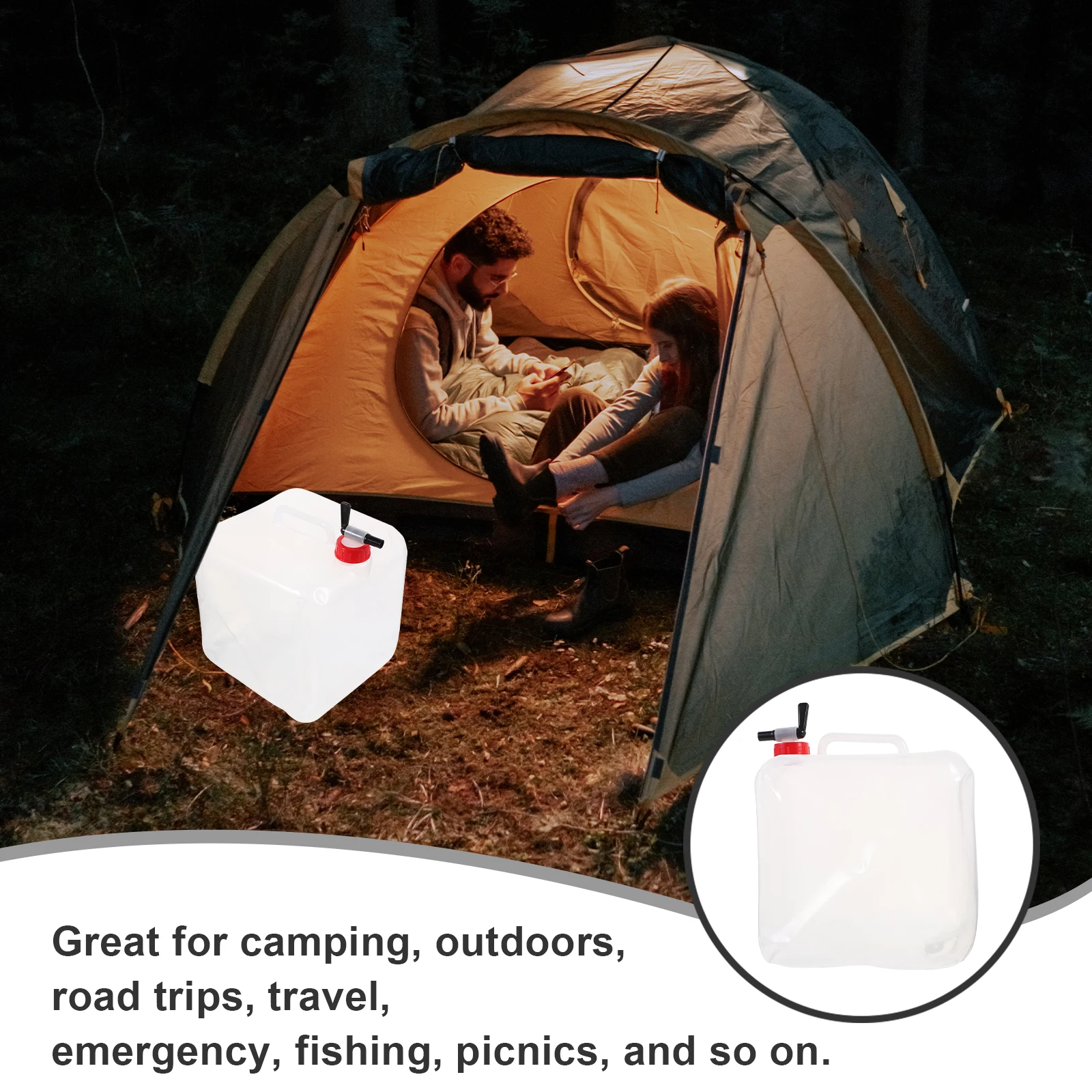 

2pcs Folding Bucket Large Capacity Portable Water Container Camping Outdoor Travel Fishing Picnic Car Washing Emergency
