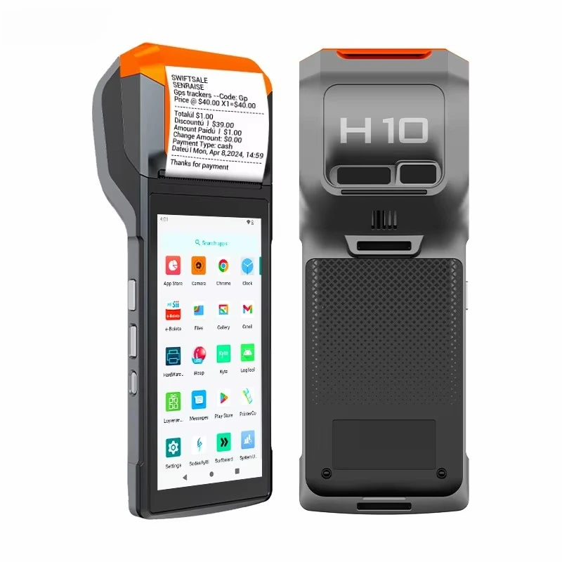 New Trend H10P Portable 4G WIFI GMS CE Touch Screen Android Mobile Cash Register POS Machine End point with 58mm Thermal Printer