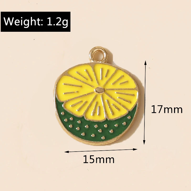 Leslie 10 Stück Niedliche Frucht-Anhänger Kohl Pilz Ananas Zitrone für DIY Ohrringe Armband Halskette Schmuckherstellung – Detail 21