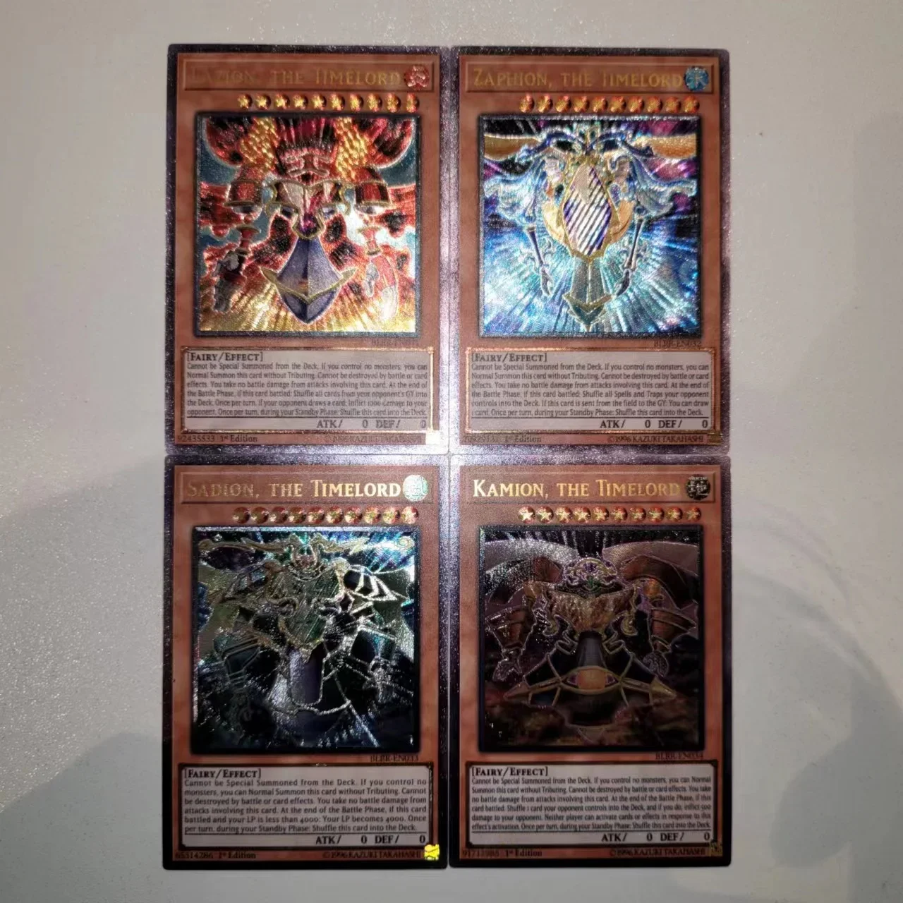 

Yu-Gi-Oh UR BLRR-EN031-034/THE TIMELORD Children's Gift Collectible Card Toys (Not Original)