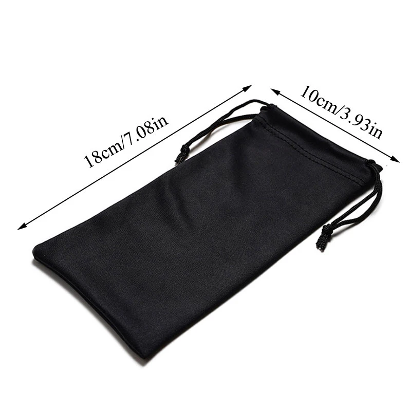 Soft Cloth Glasses Bag Sunglasses Case Waterproof Dustproof Eyeglasses Pouch Eyewear Accessories Black White Gray Sunglasses Bag