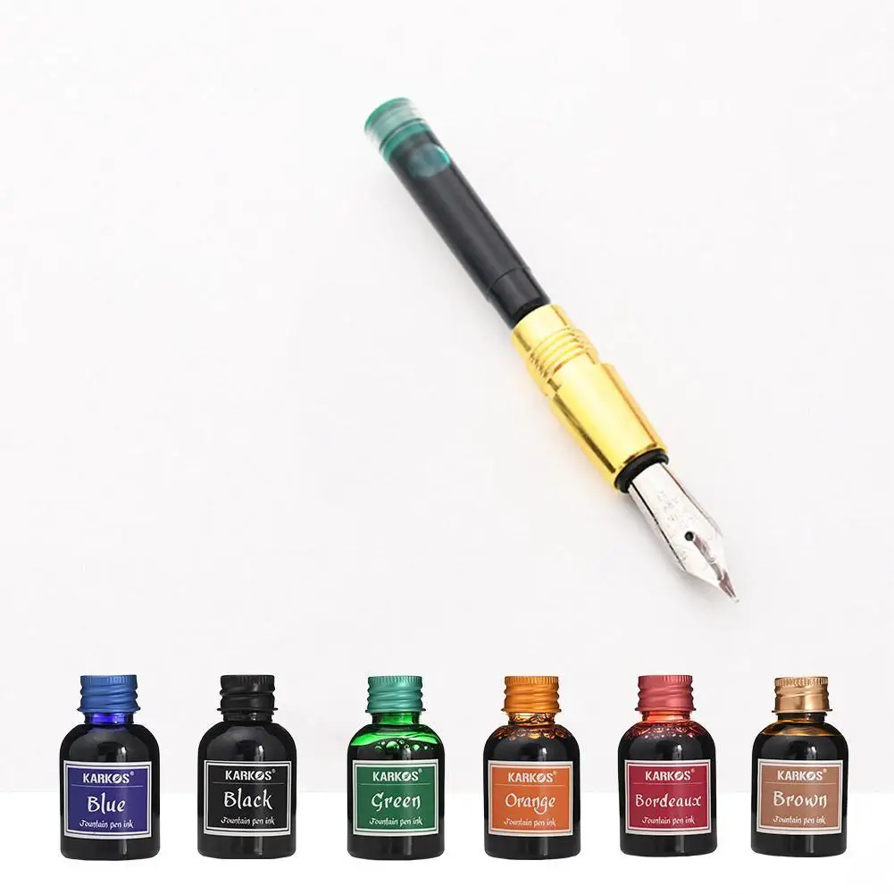 Encre de stylo plume colorée pure, encres de remplissage, école de palissade, écriture de calligraphie, haute qualité, 30ml, 1 bouteille